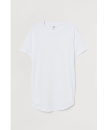H&M - ロングフィットTシャツ - ホワイト