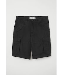 H&M | H&M - コットンツイル カーゴショートパンツ - ブラック(その他パンツ)