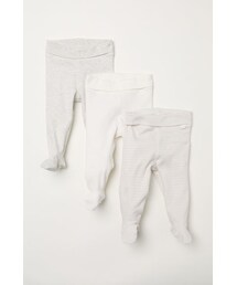 H&M | H&M - 足付きパンツ 3本セット - ブラウン(その他パンツ)