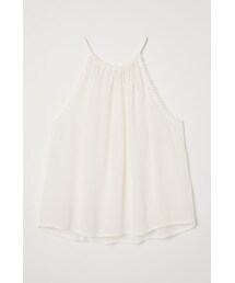 H&M | H&M - クリンクルトップス - ホワイト(ベスト)