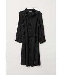 H&M | H&M - MAMA シャツドレス - ブラック(ワンピース)