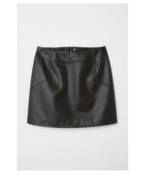 H&M - ショートスカート - ブラックの1枚目の写真