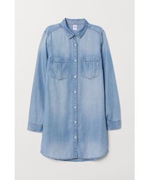 H&M | H&M - デニムロングシャツ - ブルー(シャツ/ブラウス)