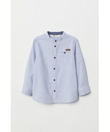 H&M | H&M - グランドファーザーシャツ - ブルー(シャツ/ブラウス)
