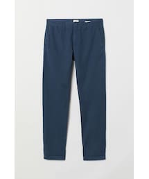 H&M | H&M - スリムフィット コットンチノパンツ - ブルー(チノパンツ)