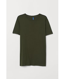 H&M | H&M - レギュラーフィット ラウンドネックTシャツ - グリーン(Tシャツ/カットソー)