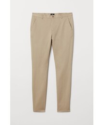 H&M | H&M - スリムフィット コットンチノパンツ - ベージュ(チノパンツ)