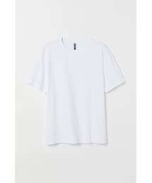 H&M | H&M - コットンTシャツ - ホワイト(Tシャツ/カットソー)