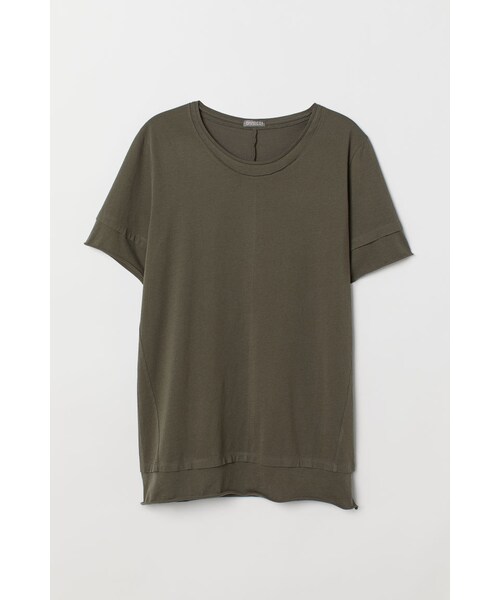 H&M(エイチ・アンド・エム)の「H&M - Tシャツ - グリーン(Tシャツ/カットソー・メンズ・グリーン・XS/L/M/L/XL/L/S/L)」の1枚目の写真