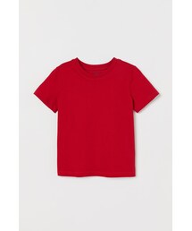 H&M - コットンTシャツ - レッド