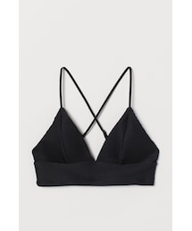 H&M | H&M - トライアングルビキニトップ - ブラック(水着)