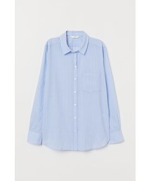 H&M - コットンシャツ - ブルー