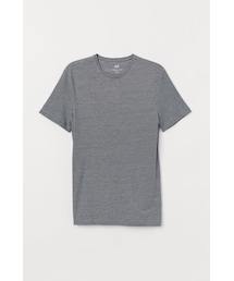 H&M | H&M - スリムフィット ラウンドネックTシャツ - ブラック(Tシャツ/カットソー)