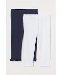 H&M | H&M - 七分丈レギンス 2本セット - ホワイト(レギンス/スパッツ)