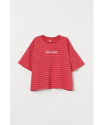 H&M - オーバーサイズTシャツ - レッド