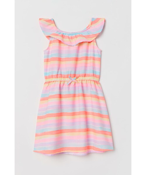 H M エイチ アンド エム の H M パターンワンピース ピンク ワンピース Wear