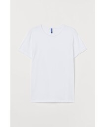 H&M | H&M - コットンTシャツ - ホワイト(Tシャツ/カットソー)