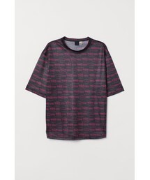 H&M - メッシュTシャツ - ピンク