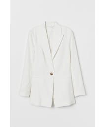 H&M | H&M - シングルブレストジャケット - ホワイト(テーラードジャケット)