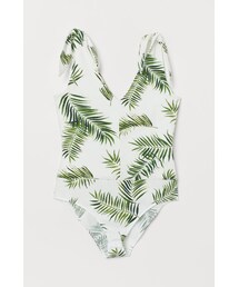 H&M | H&M - パターンボディスーツ - ホワイト(シャツ/ブラウス)