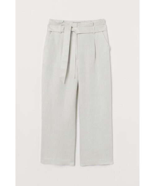 H&M(エイチ・アンド・エム)の「H&M - ペーパーバッグパンツ - ホワイト(その他パンツ・レディース・ホワイト・34/36/38/40/42/44/46)」の1枚目の写真