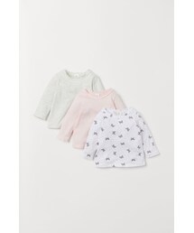 H&M | H&M - ジャージートップス 3枚セット - ホワイト(シャツ/ブラウス)
