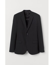 H&M - スキニーフィット ウールジャケット - ブラック