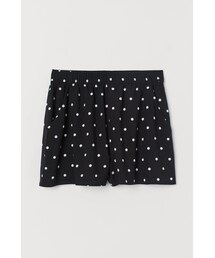 H&M | H&M - パターンショートパンツ - ブラック(その他パンツ)