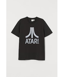 H&M | H&M - プリントTシャツ - ブラック(Tシャツ/カットソー)