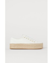 H&M | H&M - プラットフォームスニーカー - ホワイト(スニーカー)