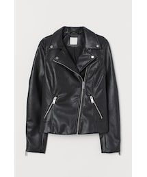 H&M | H&M - バイカージャケット - ブラック(ライダースジャケット)