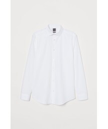 H&M - プレミアムコットンポプリンシャツ - ホワイト