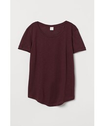 H&M - モダールブレンドTシャツ - レッド