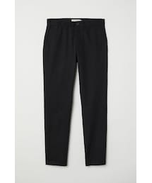 H&M | H&M - スリムフィット コットンチノパンツ - ブラック(チノパンツ)