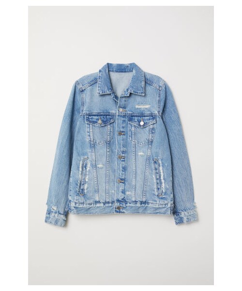 H&M(エイチ・アンド・エム)の「H&M - デニムジャケット - ブルー(ダウンジャケット/コート・レディース・ブルー・38T/32T)」の1枚目の写真