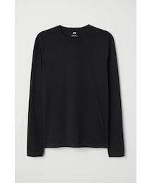 H&M | H&M - 長袖ジャージートップス - ブラック(Tシャツ/カットソー)