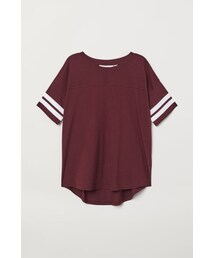 H&M - ラインTシャツ - レッド