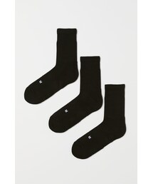 H&M | H&M - スポーツソックス 3足セット - ブラック(ソックス/靴下)