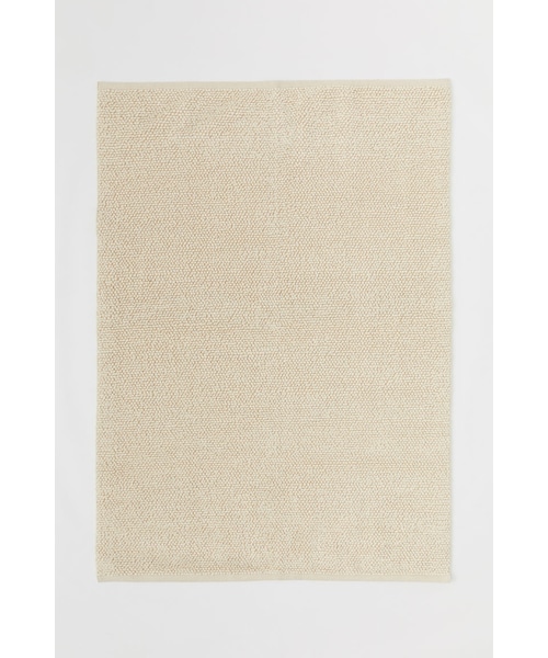 ベージュ テクスチャーラグ H&M（エイチ・アンド・エム）の「H&M - テクスチャードウールブレンド