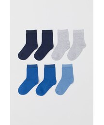 H&M | H&M - ソックス 7足セット - ブルー(ソックス/靴下)