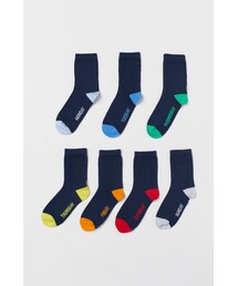 H&M | H&M - ソックス 7足セット - ブルー(ソックス/靴下)