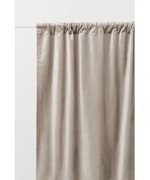 H&M - ベルベットカーテン 2枚セット - ブラウン
