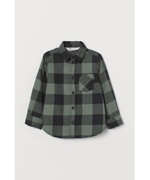H&M | H&M - フランネルシャツ - グリーン(シャツ/ブラウス)