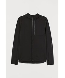 H&M - フーデッドランニングジャケット - ブラック