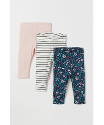 H&M | H&M - レギンス 3本セット - ブルー(レギンス/スパッツ)