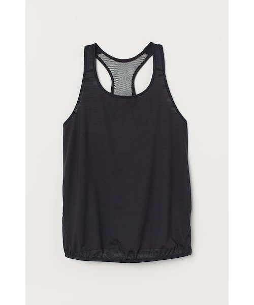 H M エイチ アンド エム の H M メッシュスポーツタンクトップ ブラック ベスト Wear