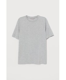 H&M | H&M - シルクブレンドTシャツ - グレー(Tシャツ/カットソー)
