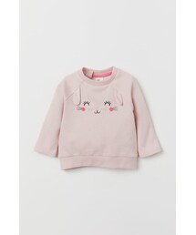 H&M - デザインスウェットトップス - ピンク