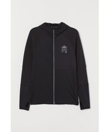H&M - フーデッド ウインターランニングジャケット - ブラック
