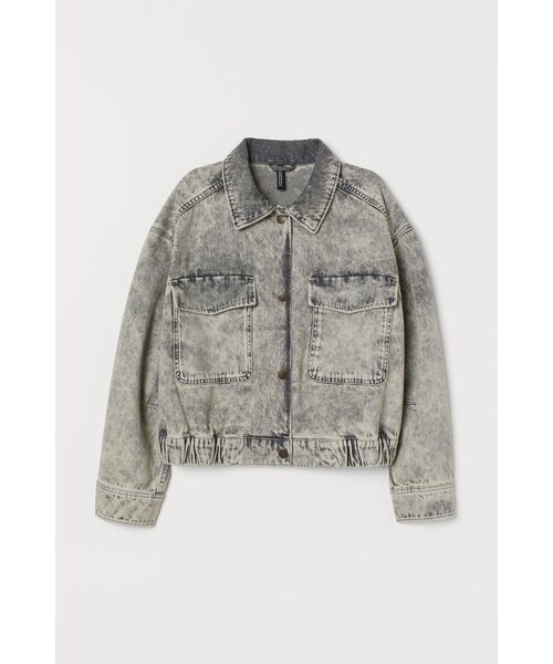 H&M(エイチ・アンド・エム)の「H&M - ボクシーデニムジャケット - ブルー(デニムジャケット・レディース・ブルー・S/XS/M/L)」の1枚目の写真